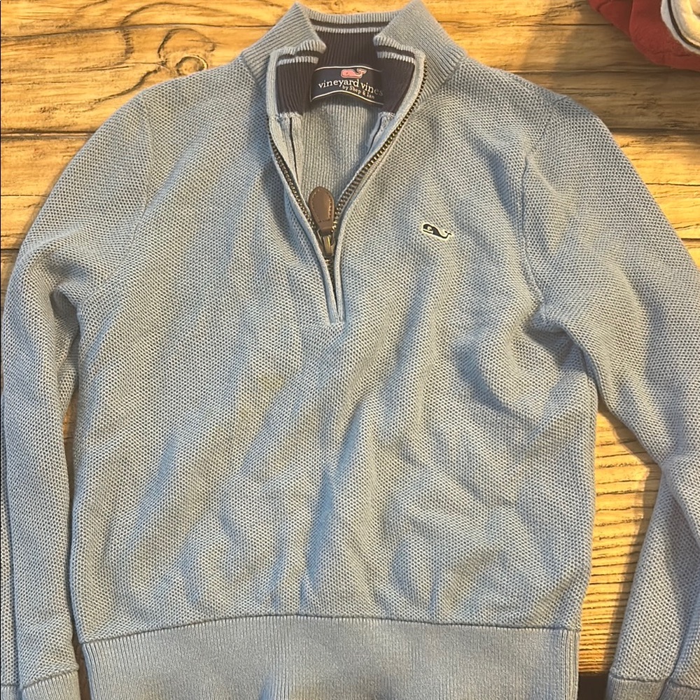 Vineyard Vines Blue Zip Up Sweater